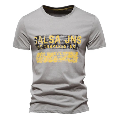 Herren T-Shirt aus 100 Prozent Baumwolle mit modischem Druck im Slim Fit