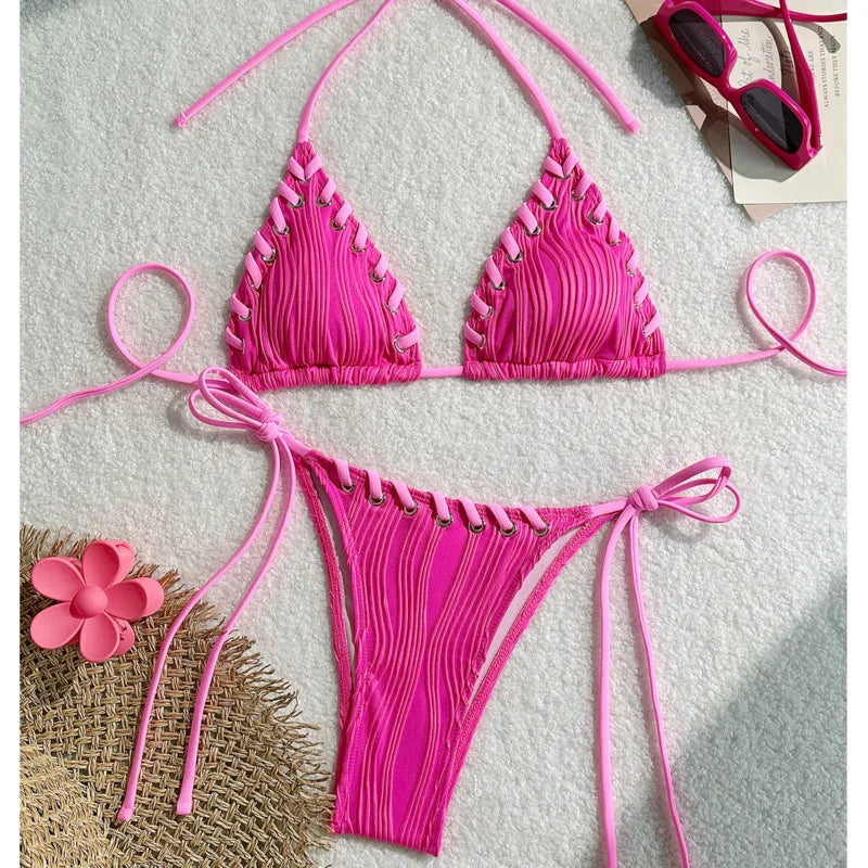 Verführerisches Spitzen-Bikini-Set für Damen – ideal für Strand und Pool