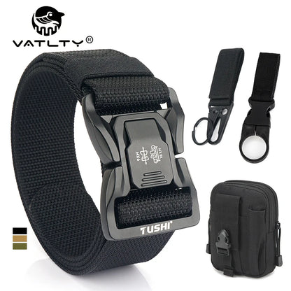 VATLTY New 4.3cm Tactical Outdoor Belt Tight Nylon Aluminum Buckle Quick Release Men's Military Belt Casual Wide Waistband Male