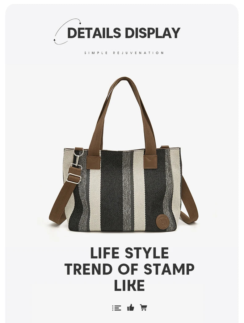 Damen Shoulder Bag aus Fabric Casual Large Capacity Tote Bag