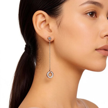 Damen-Ohrtropfen rund Rosegold romantisch 925 Sterlingsilber