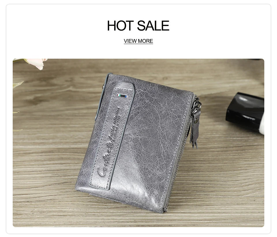 Damen Echtleder Geldbörse Bifold Vintage Portemonnaie Kartenhalter Münzbörse Geldclip