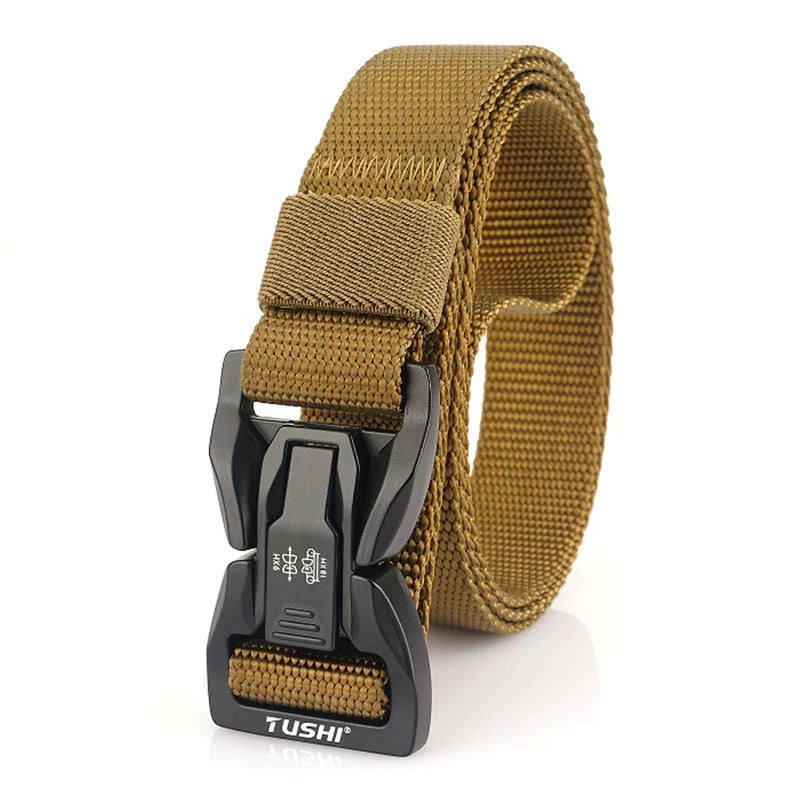 Herren-Taktischer Gürtel Aus Nylon Mit Metall-Schnellverschluss Für Alltag Und Outdoor Einsatz 2,5 Zentimeter Breite