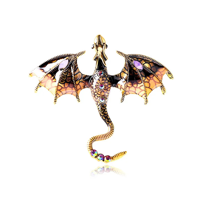 Brosche Drache Emaille Tier Casual Schnalle Party Corsage Unisex