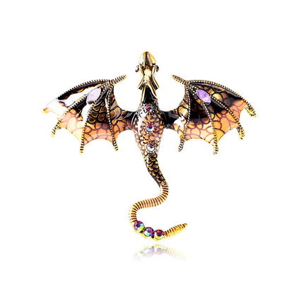 Brosche Drache Emaille Tier Casual Schnalle Party Corsage Unisex