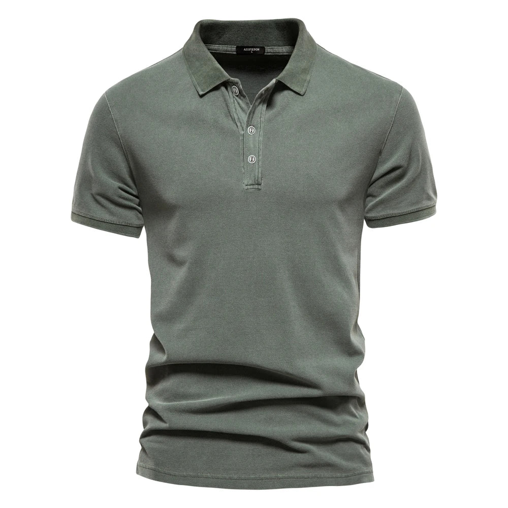 Herren Poloshirt 100% Baumwolle Langlebiger Komfort Formstabiler Kragen