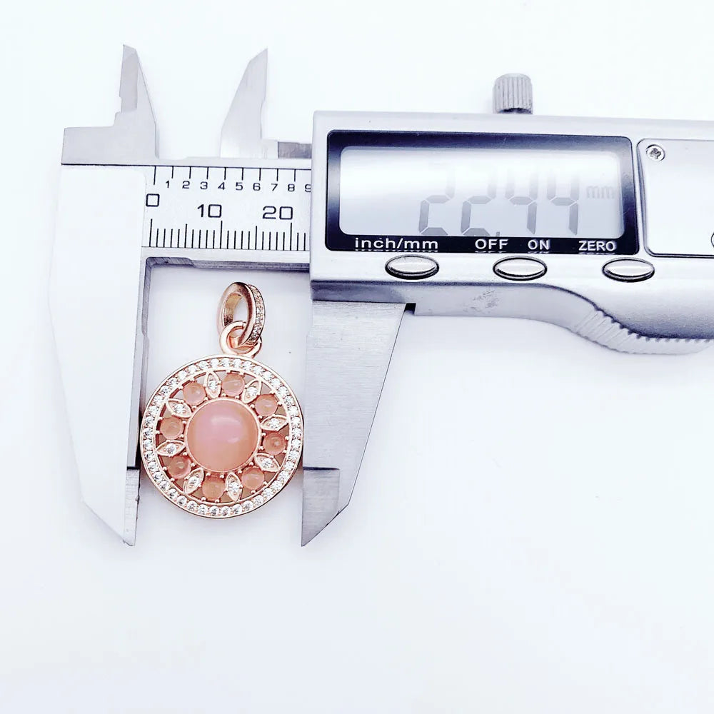 Damen-Charm-Anhänger Ornament Roségold romantisch aus Sterlingsilber