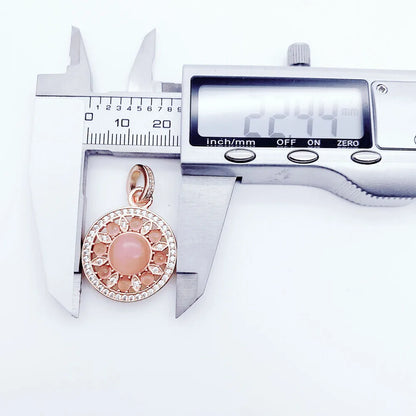 Damen-Charm-Anhänger Ornament Roségold romantisch aus Sterlingsilber