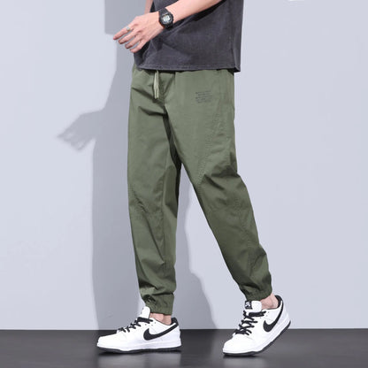 Herren Hosen im lässigen Stil mit elastischer Taille und Kordelzug