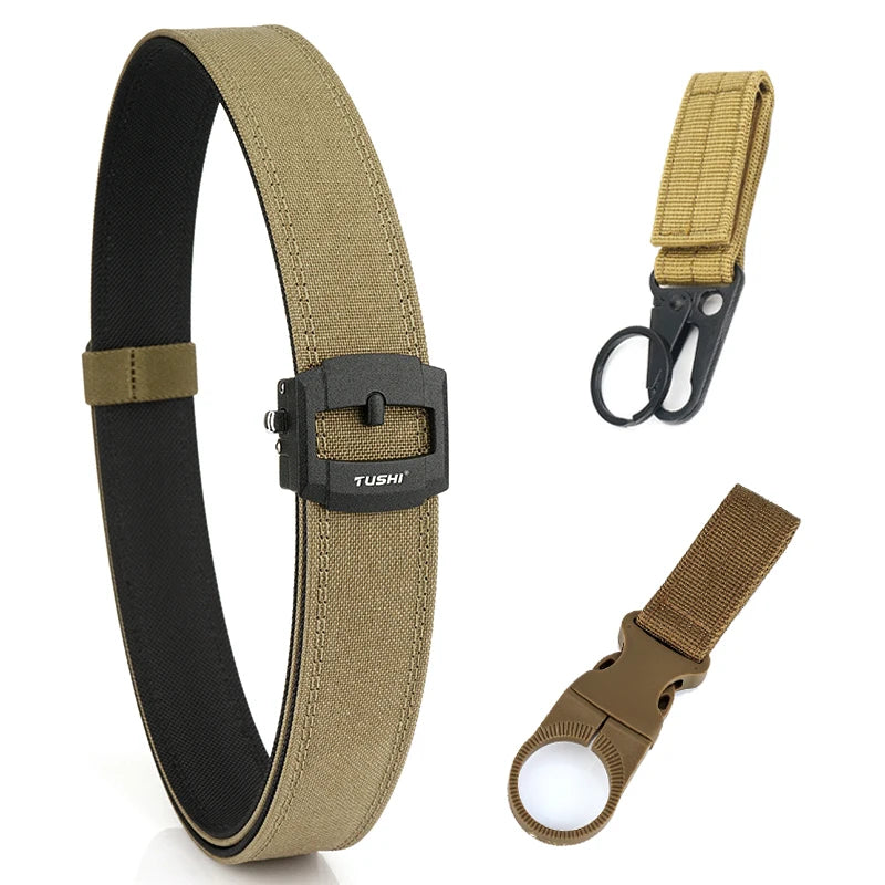 Herren-Taktischer Gürtel aus Nylon mit automatischer Metallschnalle für Outdoor-Einsatz