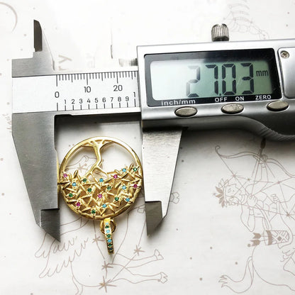 Damen-Charm-Anhänger Amulett magisch Natur Elemente aus Sterlingsilber