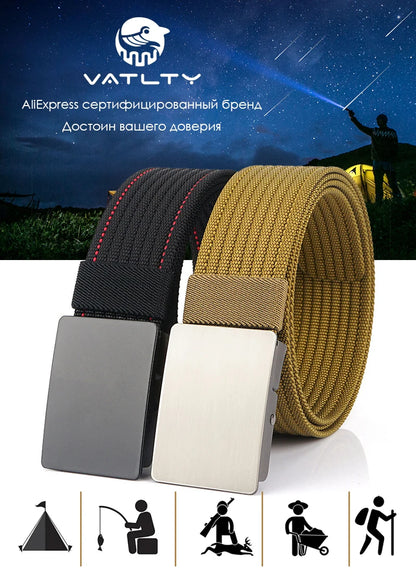 Unisex Gürtel aus Nylon mit Metall-Schnalle im taktischen Militärstil, Breite 3,8 cm