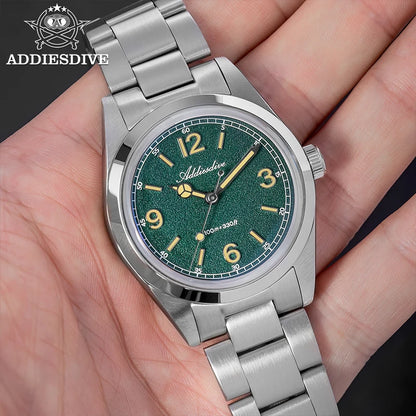 Herren-Freizeituhr 36 mm mit Bubble-Glas und Sommerfarben