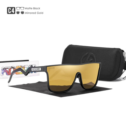 Sonnenbrille Einteiler übergroß polarisiert gebogene Gläser Herren