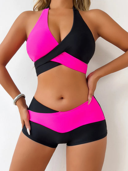 Sexy rotes Bikini-Set mit Push-up-Effekt – ideal für Strand und Pool
