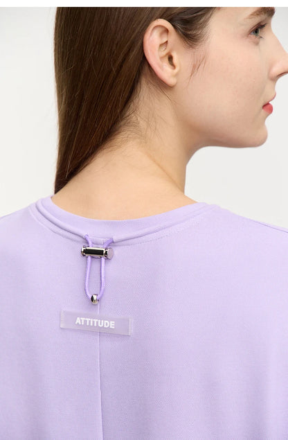 Damen T-Shirt im minimalistischen Stil mit lässigen kurzen Ärmeln