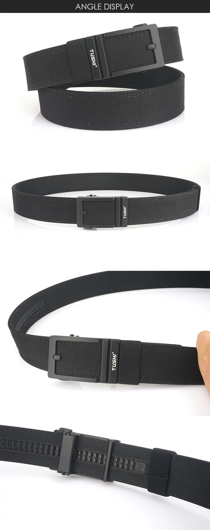 Unisex-Taktischer Gürtel aus 1100D Nylon mit Zinklegierung-Schnalle und Schnellverschluss 3,8 cm Breite