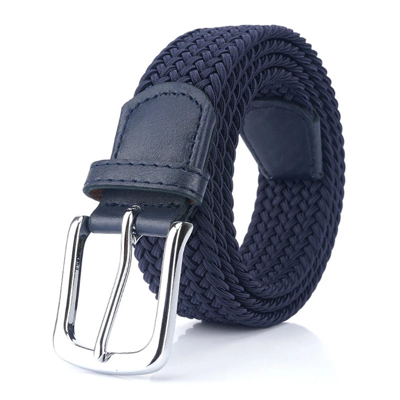 Unisex Gürtel Gewebe Elastikband Silberne Metallschnalle Jeans Geeignet Alltag Freizeit