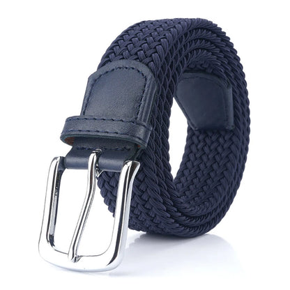 Unisex Gürtel Gewebe Elastikband Silberne Metallschnalle Jeans Geeignet Alltag Freizeit