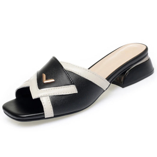 Damen Hausschuhe Echtes Leder Flip-Flops Farbe