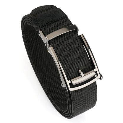 VATLY Elastik-Gürtel Herren Gunmetal Automatik-Schnalle Nylon Einheitsgröße