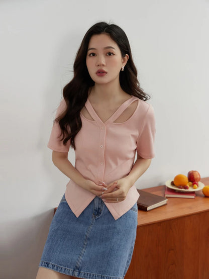 Lässige Damen-Bluse aus Lyocell mit Blumenärmeln und lockerem Schnitt – vielseitiges Sommer-Oberteil für jeden Anlass
