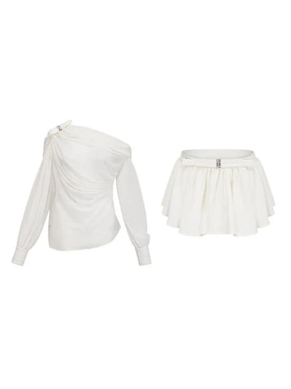 Elegantes Damen-Zweiteiler-Set mit Blazer und hoch taillierter Patchwork-Hose – ideal für besondere Anlässe.