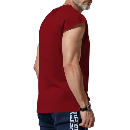 Eng anliegendes Herren-Unterhemd aus Baumwolle – schweißabsorbierend und ideal für Fitness und Sport im Sommer.