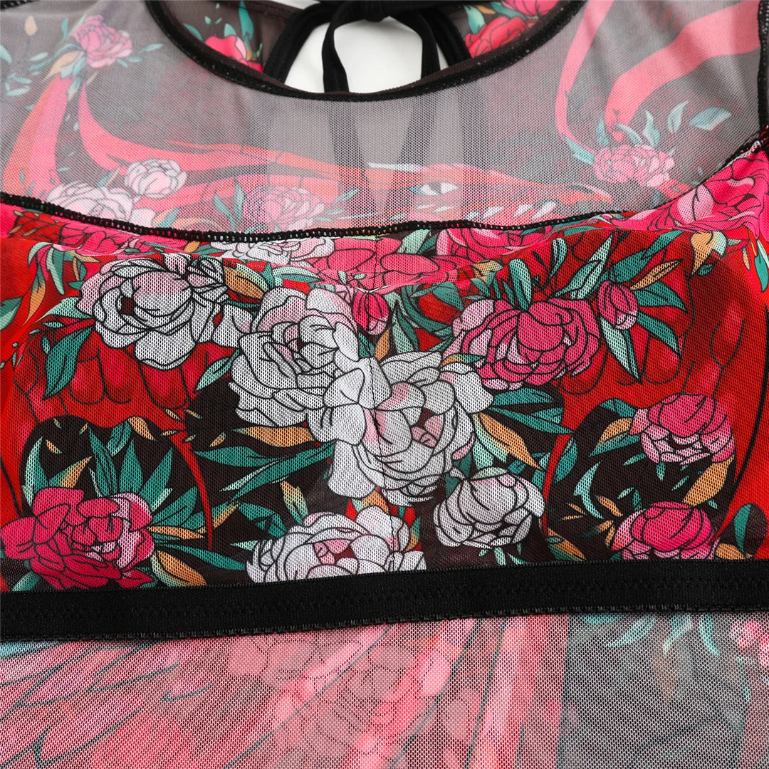 Damen-Hose mit Blumenmuster