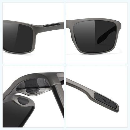 Sonnenbrille übergroß rechteckig polarisiert photochrom 154mm Sport