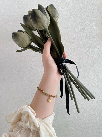 Damen-Armband mit Öltropfen-Glücksscheibe