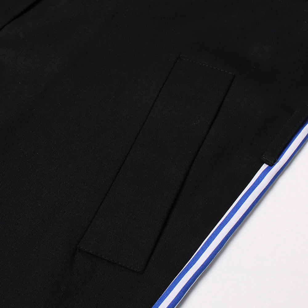 Colorblock-Denim-Blazer für Damen mit Notch-Kragen und Kettendetail – Langarm-Patchwork-Design für einen schicken Look