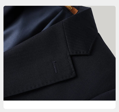 Hochwertiger Herrenanzug aus 50% Wolle: Slim Fit, Tiefblau, Business & Hochzeit, Größe 58-6XL