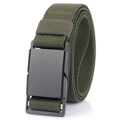 Unisex-Gürtel mit Magnetverschluss 34mm Breite Braun für Jeans Freizeit Alltagsbegleiter