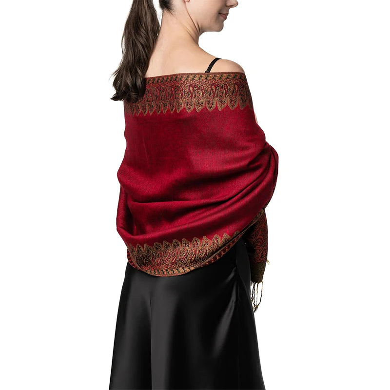 Damen Winterschal Kaschmir Plaid warm Pashmina Bandana Quaste Qualität