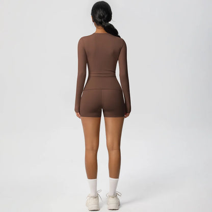 Frauen Yoga Set Schnell Trocknend Nylon Spandex Sport