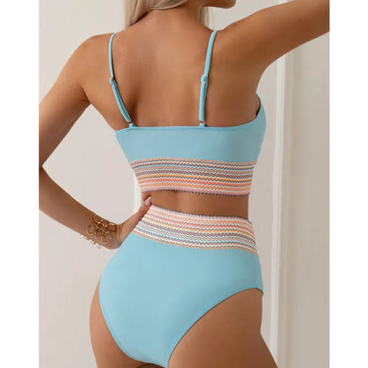 Silberner Push-Up-Bikini mit Strasssteinen – Sexy Badeanzug für Damen am Strand oder Pool