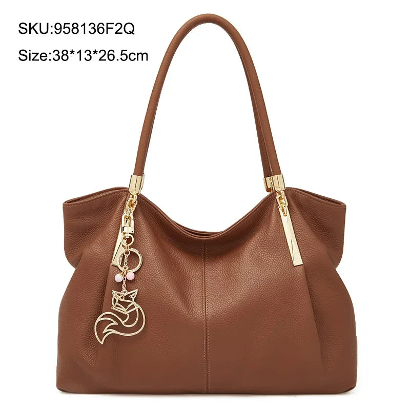 Damen Schultertasche aus Genuine Leather im eleganten Stil