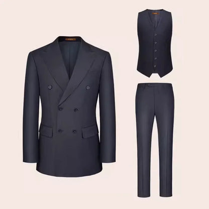 Schmal geschnittener Herrenanzug-Blazer mit grauen Streifen und 2-Knopf-Einreiher – ideal für Partys und Hochzeiten, Größe 48