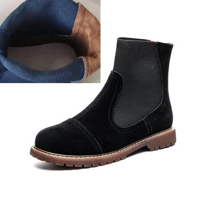 AIYUQI Women Chelsea Boots 2025 Autumn Winter New British Style Fashion Marton Boots Women Suede Slip-on Ankle Boots Women