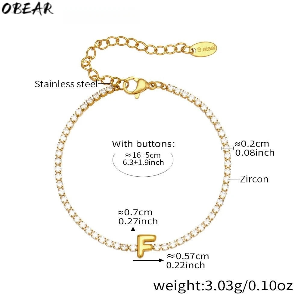 Damen-Armband mit Initialen-Buchstabe