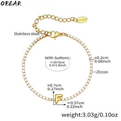 Damen-Armband mit Initialen-Buchstabe