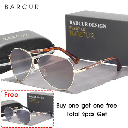 Sonnenbrille Pilot Memory-Rahmen Farbverlauf Spiegel polarisiert Unisex