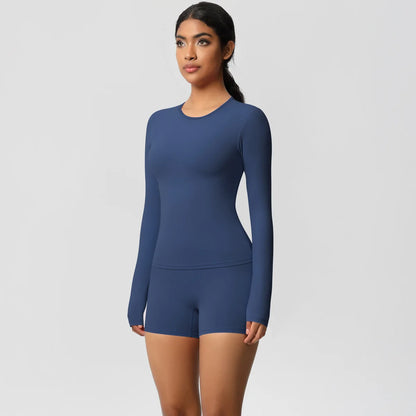 Frauen Yoga Set Schnell Trocknend Nylon Spandex Sport