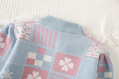 Mädchen Kleidung Set mit O-Neck Stricken Tops und Falten Röcken