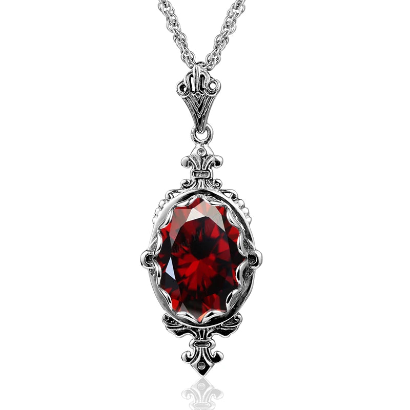 Damen-Halskette Mit Citrin-Anhänger Aus Sterling Silber 925 Ovaler Stein 10x14 mm 8 ct Victoria-Stil