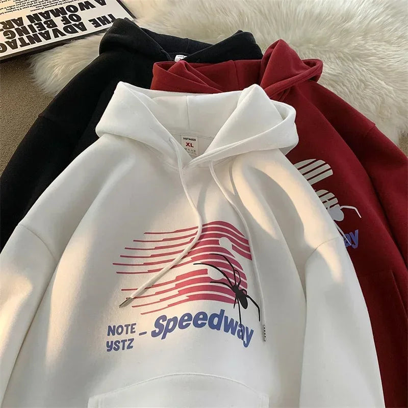 Winter Brief Grafik Gedruckt Pullover Hoodies Für Männer 2025, Neue Hip Hop Mode Mit Kapuze Sweatshirts High Street Fleece Y2K Hoody