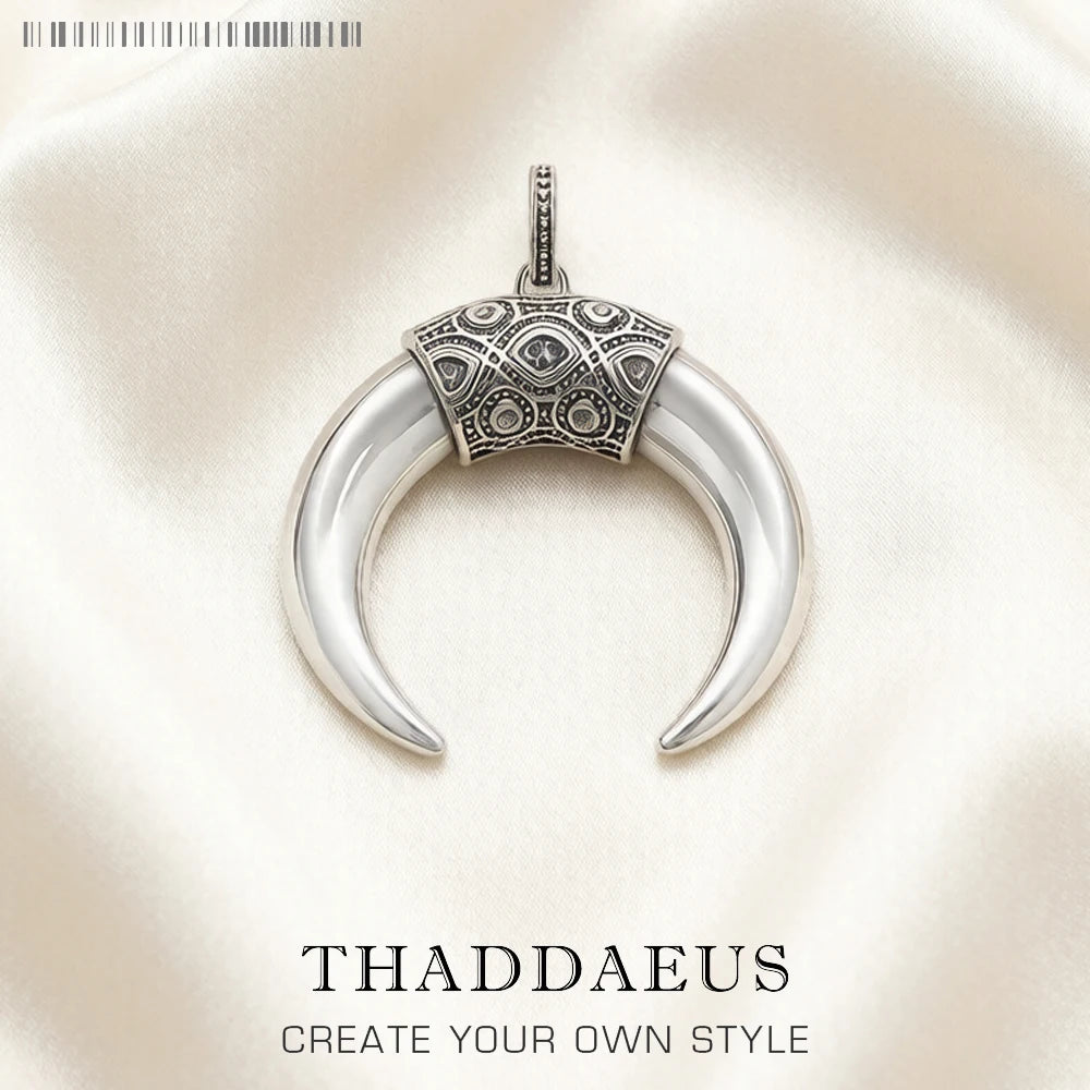 Damen-Charm-Anhänger Tigerzahn Schutz aus Sterlingsilber