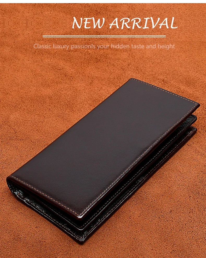 Unisex Geldbörse Clutch Mit RFID-Schutz Und Mehrfachen Kartenfächern Aus Echtem Leder Mit Telefonfach