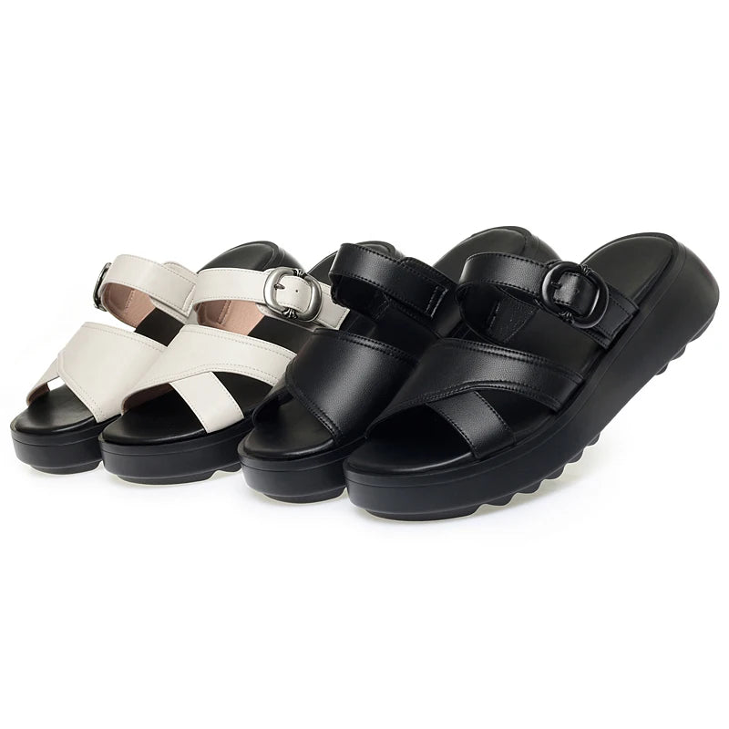 Damen Plattform Hausschuhe Römisch Strandschuhe